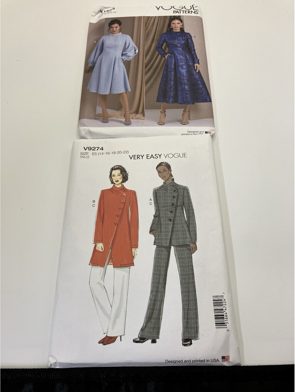 Lot Of 2 Vogue Sewing Patterns For Women V1983 & V9274 New